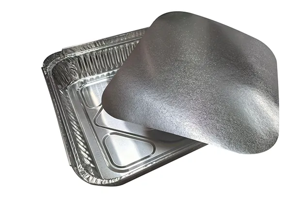 [AF030] 230mm x 230mm x 50mm Square Foil Tray with Paper Lid Pk3
