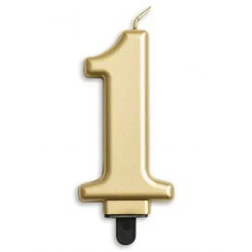 [431261] CANDLE NUMERAL JUMBO GOLD #1