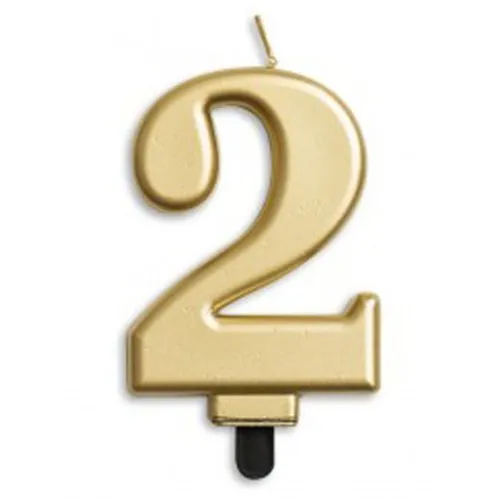 [431262] CANDLE NUMERAL JUMBO GOLD #2