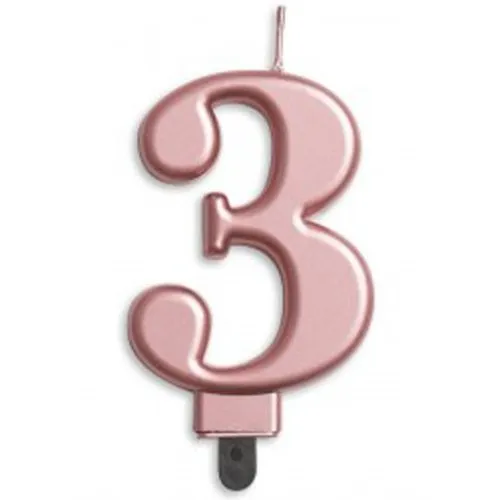 [431273] CANDLE NUMERAL JUMBO ROSEGOLD #3