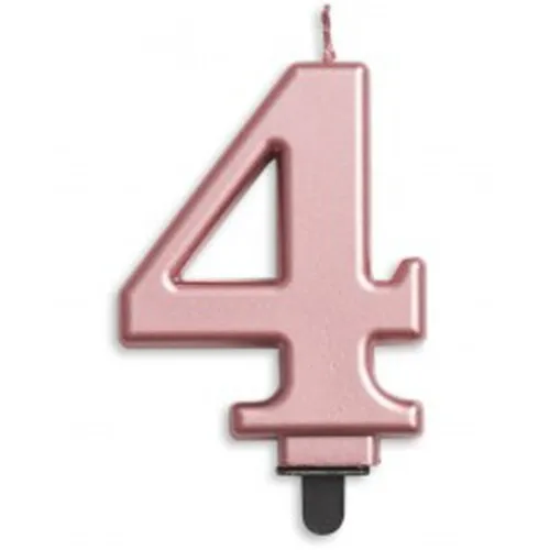 CANDLE NUMERAL JUMBO ROSEGOLD #4