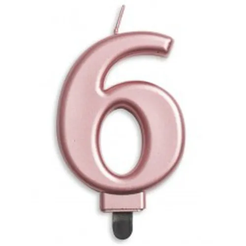 [431276] CANDLE NUMERAL JUMBO ROSEGOLD #6