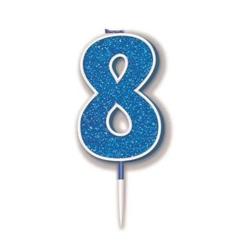 CANDLE GLITTER #8 BLUE P1