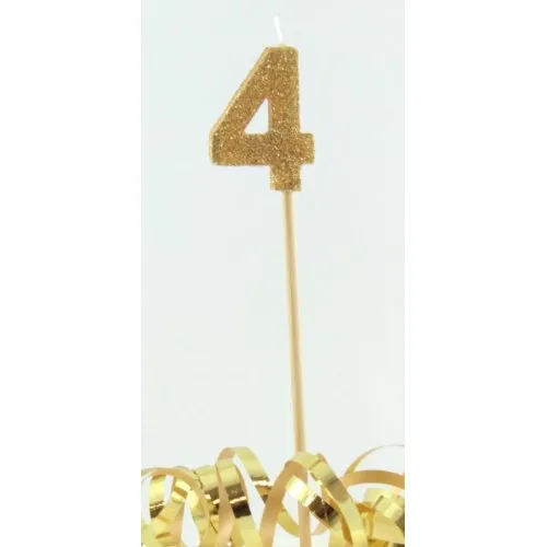 [447804] CANDLE GOLD GLITTER L/stick #4