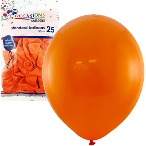 BALLOON STD P25 30CM ORANGE