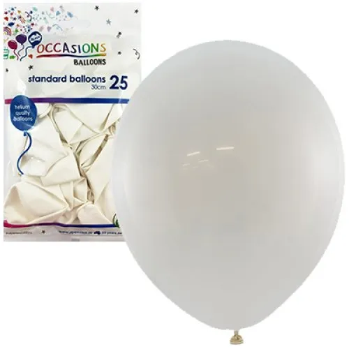BALLOON STD P25 30CM WHITE