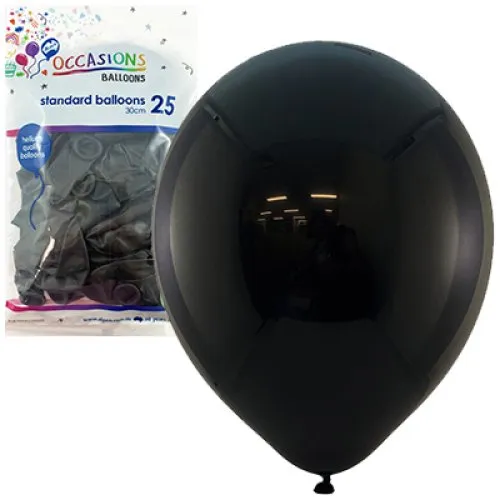 BALLOON STD P25 30CM BLACK