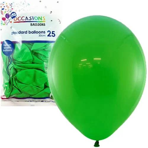 BALLOON STD P25 30CM EM.GREEN