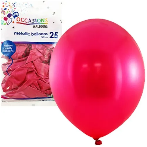 BALLOON MET P25 30CM FUCHSIA