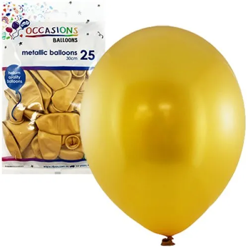 BALLOON MET P25 30CM GOLD