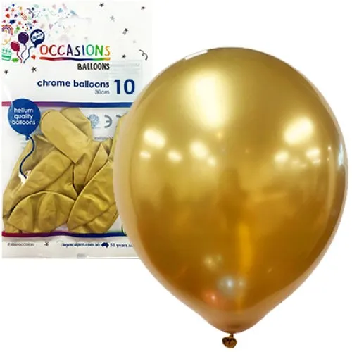 BALLOON CHROME P10 30CM GOLD