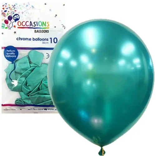 [203176] BALLOON CHROME P10 30CM GREEN