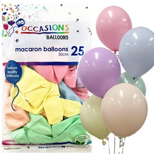BALLOON MACARON P25 30CM ASSTD