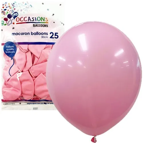 BALLOON MACARONP25 30CM LTPINK
