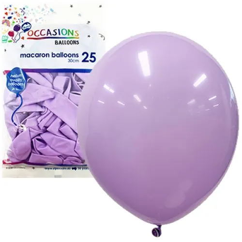 [203193] BALLOON MACARONP25 30CM LAVEND