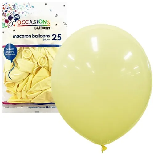 BALLOON MACARONP25 30CM LEMON
