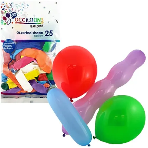 BALLOONS P25 Asstd SHAPES