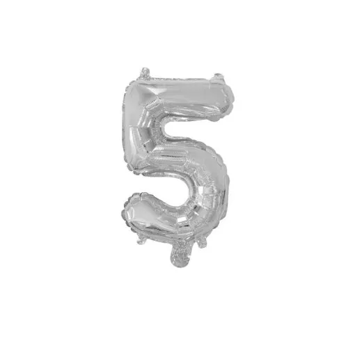 [213015] Foil Balloon 14" DECROTEX SILVER #5 P1