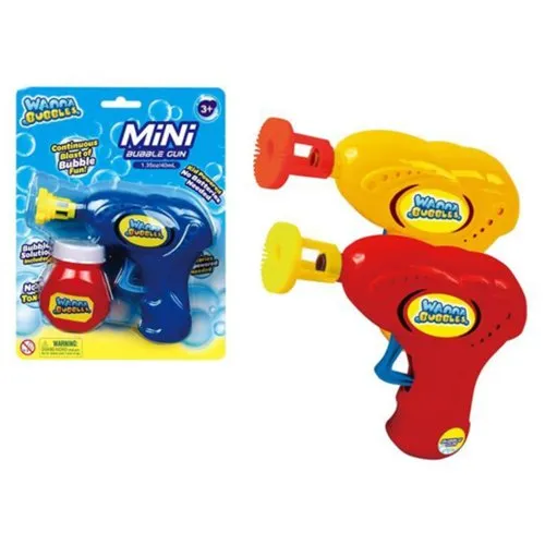 [107330] BUBBLE GUN W/40ML 3 ASTD