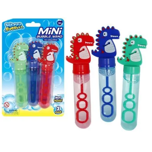 [107354] BUBBLE WAND 35ML DINO MINI PK3