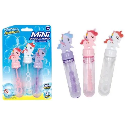 [107358] BUBBLE WAND 35ML UNICORN PK3