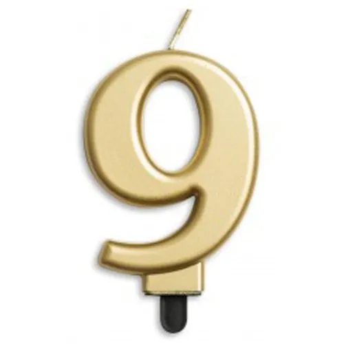 [431269] CANDLE NUMERAL JUMBO GOLD #9
