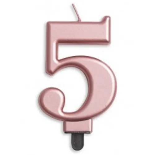 [431275] CANDLE NUMERAL JUMBO ROSEGOLD #5