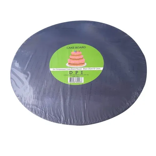 [DPI1012] Compressed Cake Board Round - black 10" 2mm
