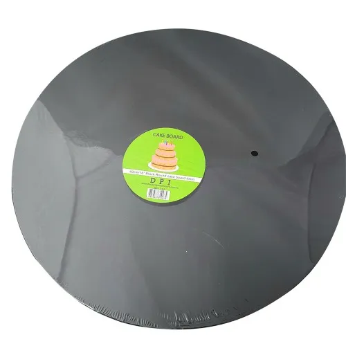[DPI1183] Cake Board Round - Black Foil 16" 4mm