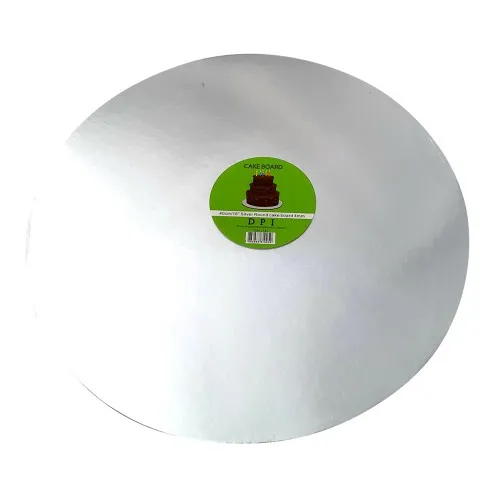 [DPI1181] Cake Board Round - Silver Foil 16" 4mm