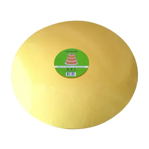 [DPI1180] Cake Board Round - Gold Foil 14" 4mm