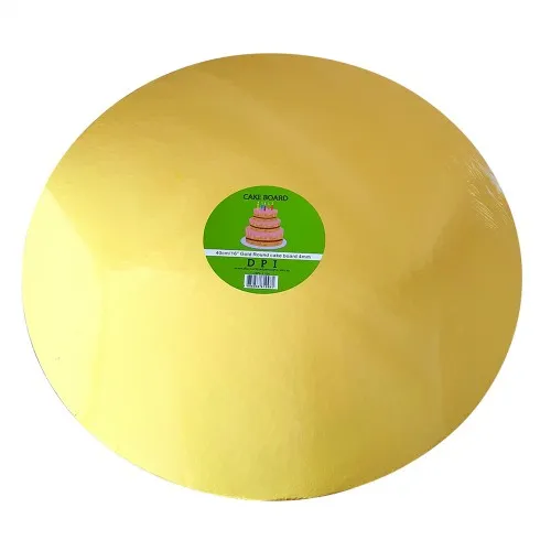 [DPI1184] Cake Board Round - Gold Foil 16" 4mm