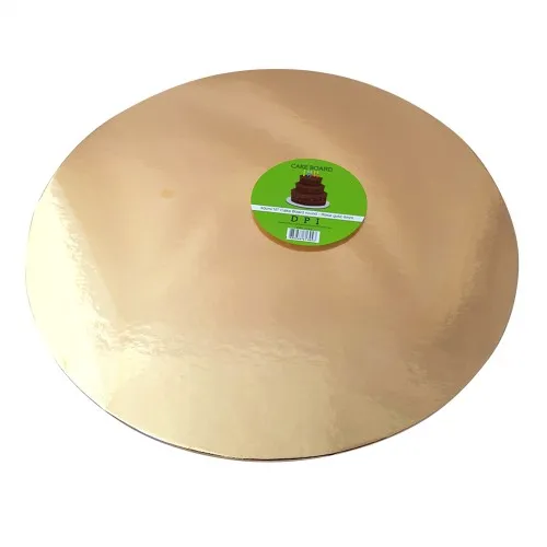 [DPI1383] Cake Board Round - Rose Gold Foil 40 cm 4 mm
