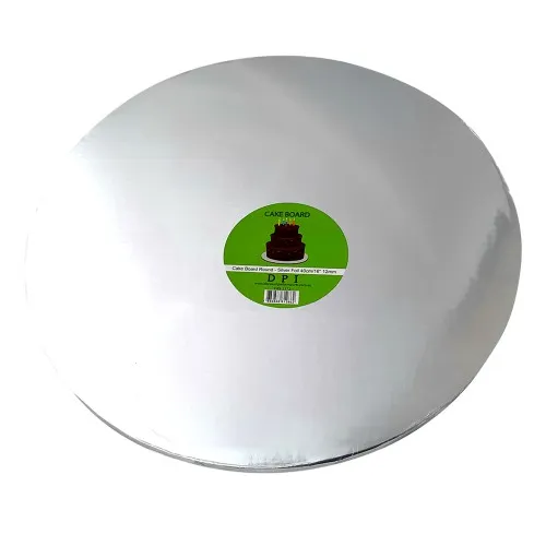 [DPI1372] Cake Board Round - Silver Foil 40cm 12mm