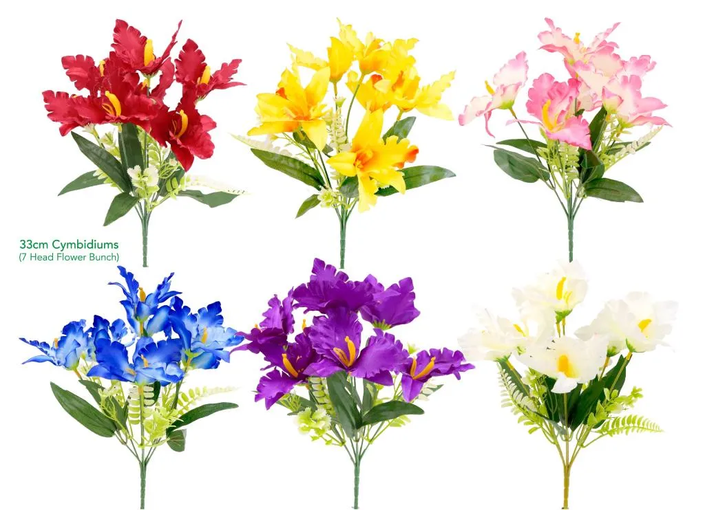 [DUR7350] Decorative Artificial Flowers - 33CM Cymbidiums