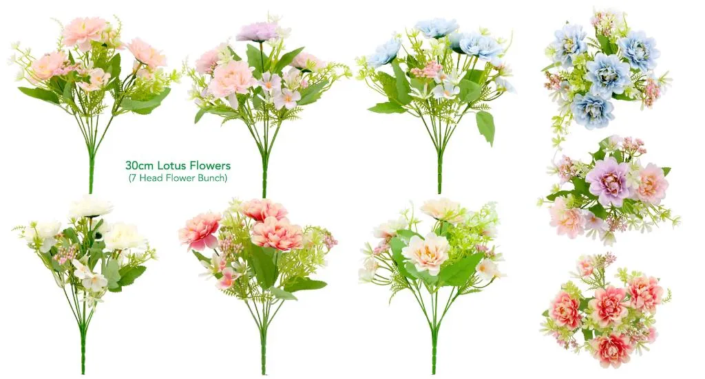 [DUR7361] Decorative Artificial Flowers - 30CM Lotus Flowers
