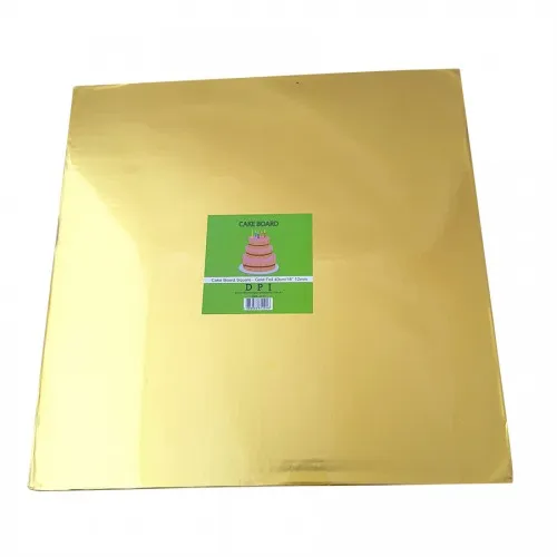 [DPI1377] Cake Board Square - Gold Foil 40cm 12mm