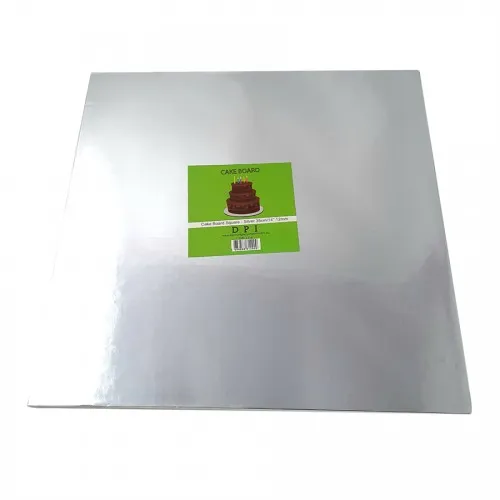 [DPI1376] Cake Board Square - Silver 35cm 12mm