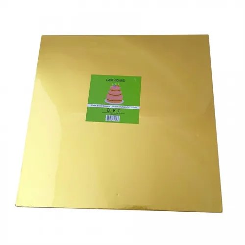 [DPI1375] Cake Board Square - Gold Foil 35cm 12mm