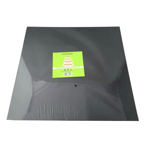 [DPI1203] Cake Board Square - Black Foil 14"  4mm