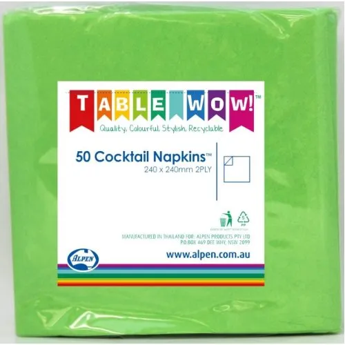 [380079] NAPKIN COCKTAIL LIME P50