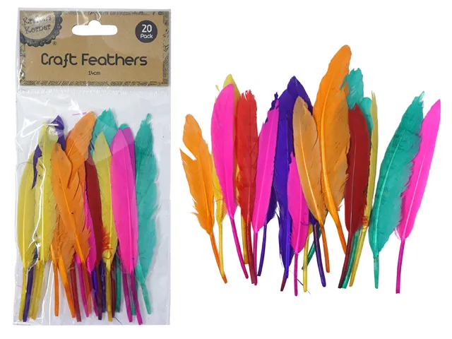 [CRAFT 279234] ASST COL FEATHERS/20 [288/12]