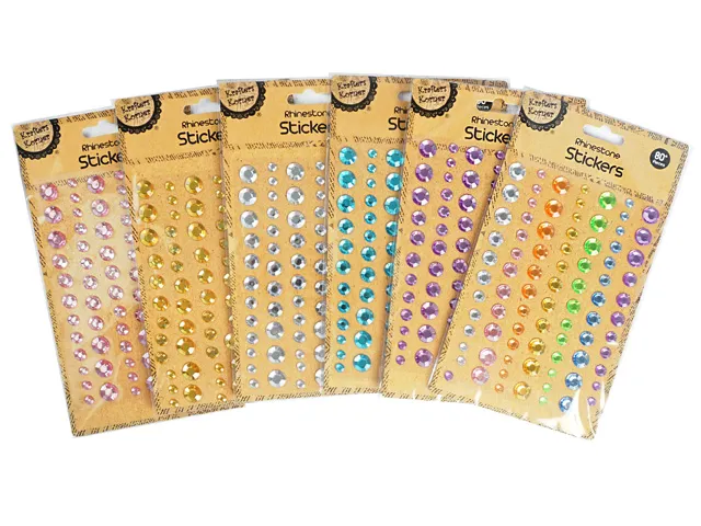 [CRAFT 310418] 80+ RHINESTONE STICKERS [144/12]