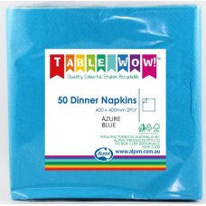 [380238.0] Azure Blue Dinner Napkin 40X40cm 2Ply P50
