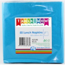 [380138.0] Azure Blue Lunch Napkin 33X33cm 2ply P50