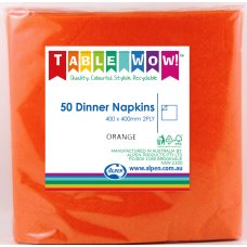 [380249.0] Orange Dinner Napkin 40X40cm 2Ply P50