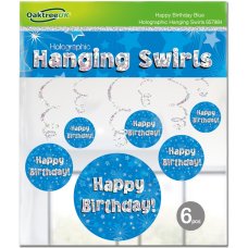 [OT657984] SWIRL HOLO. HBDAY BLUE P6