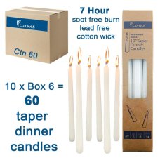 [420209] LUME TAPER CANDLE 250X20MM BX6