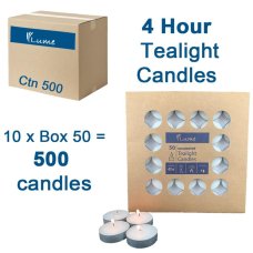 [420103] LUME TEALIGHT 4HR BOX50x10/500
