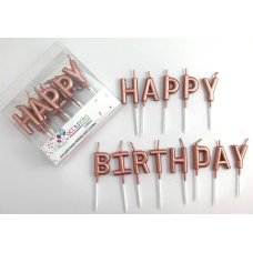 [442612] CANDLE HBDAY METALLIC ROSEGOLD
